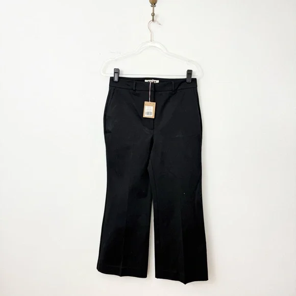 Boden Canonbury 7/8 Pants Black Stretch Tailored Cropped Trousers Size 8 - Picture 2 of 5
